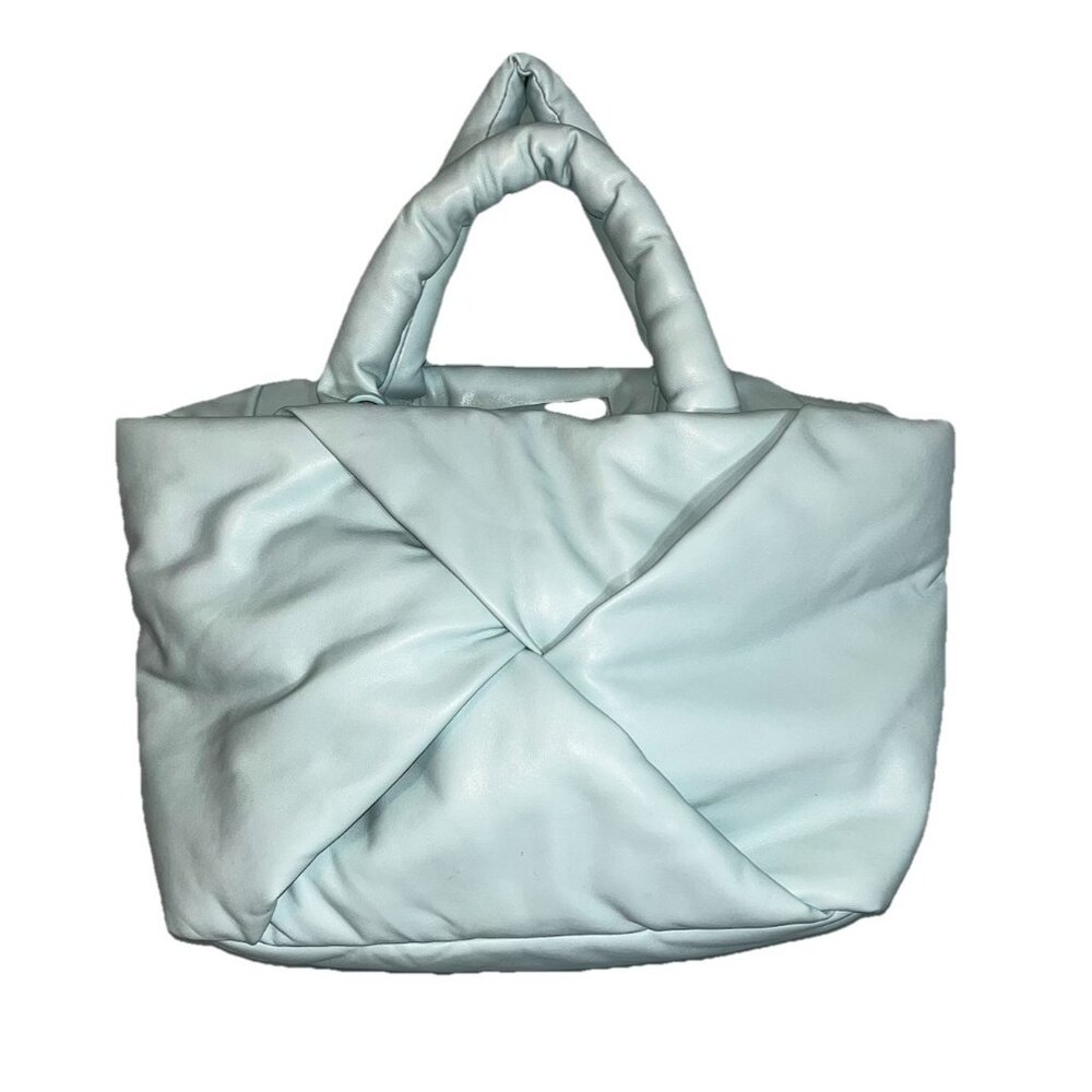 A New Day Puffer Tote Handbag purse Sky Blue Padded Soft